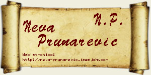Neva Prunarević vizit kartica